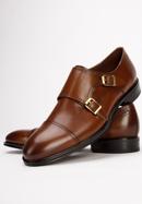 Men's classic double monk shoes, brown, 95-M-500-1-41, Photo 8