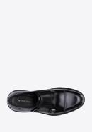 Men's leather double monk shoes, black, 97-M-510-1-40, Photo 6