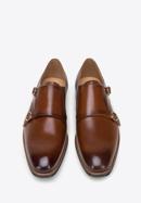 Leather monk shoes with double strap, brown, 98-M-712-5-41, Photo 3