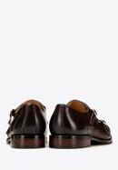 Leather monk shoes with double strap, dark brown, 98-M-712-5-40, Photo 4