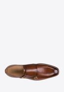 Leather monk shoes with double strap, brown, 98-M-712-4-41, Photo 5