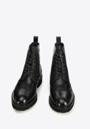Men's leather lace up boots, black, 95-M-701-3-42, Photo 2