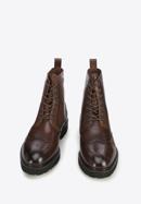 Men's leather lace up boots, brown, 95-M-701-1-42, Photo 2
