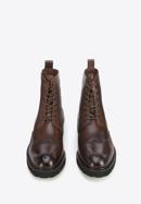 Men's leather lace up boots, brown, 95-M-701-1-42, Photo 3