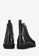 Men's leather lace up boots, black, 95-M-701-3-42, Photo 4
