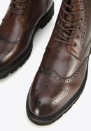 Men's leather lace up boots, brown, 95-M-701-3-44, Photo 7