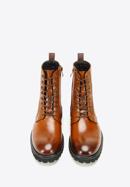 Men's leather combat boots, brown, 97-M-503-1-44, Photo 3