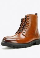 Men's leather combat boots, brown, 97-M-503-4-39, Photo 6