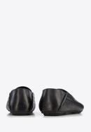 Men's interwoven leather loafers, black, 96-M-514-4-44, Photo 4