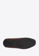Men's interwoven leather loafers, dark brown, 96-M-514-4-44, Photo 6