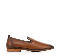 Soft leather loafers, brown, 94-M-517-5-42, Photo 1