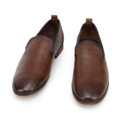 Soft leather loafers, dark brown, 94-M-517-4-40, Photo 1