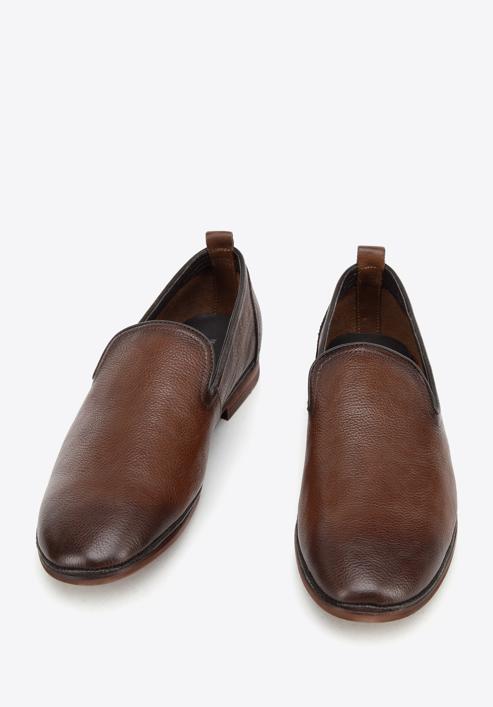 Soft leather loafers, dark brown, 94-M-517-5-41, Photo 2