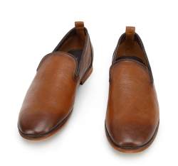 Soft leather loafers, brown, 94-M-517-5-39, Photo 1