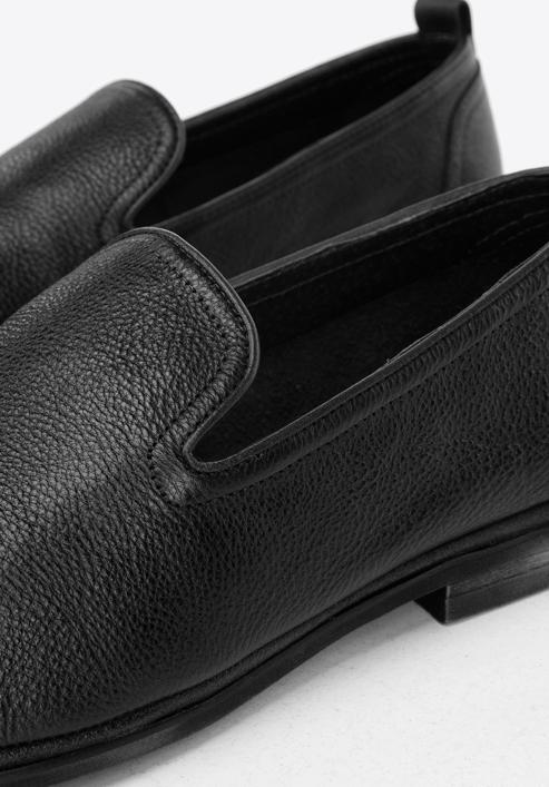 Soft leather loafers, black, 94-M-517-1-43, Photo 8