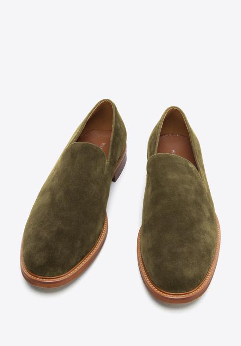 Men's suede loafers, green, 96-M-708-5-42, Photo 2