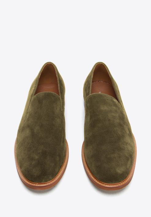 Men's suede loafers, green, 96-M-708-Z-40, Photo 3