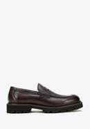 Men's leather penny loafers, dark brown, 97-M-516-4-44, Photo 1