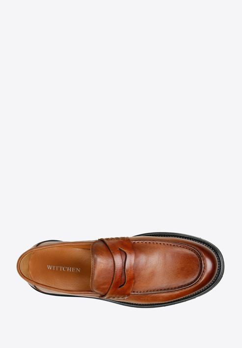 Men's leather penny loafers, brown, 97-M-516-1-42, Photo 5