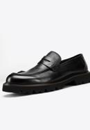 Men's leather penny loafers, black, 97-M-516-4-44, Photo 7