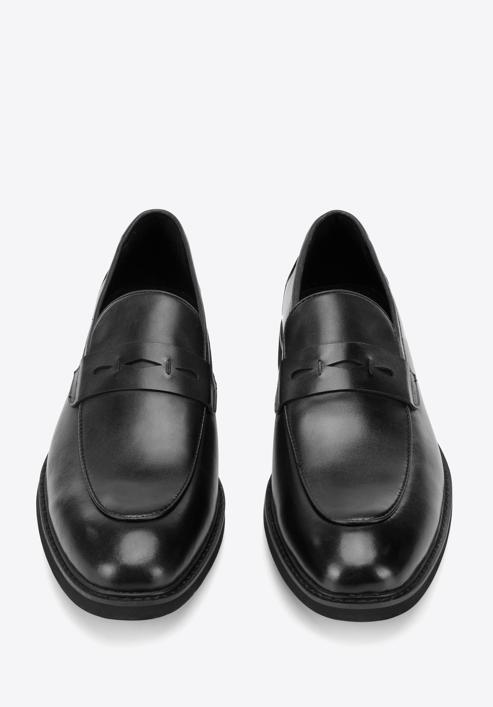 Men's leather penny loafers, black, 94-M-503-1-44, Photo 3