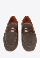 penny loafers, dark brown - light brown, 92-M-507-8-44, Photo 2