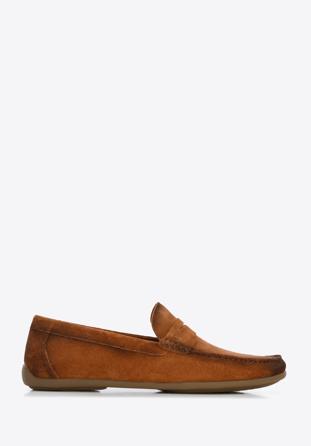 Men's suede penny loafers