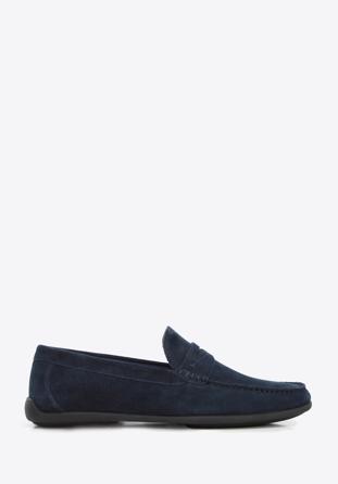 Men's suede penny loafers