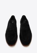Men's suede penny loafers, black, 96-M-707-N-44, Photo 2