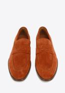 Men's suede penny loafers, brick red, 96-M-707-6-44, Photo 2