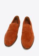Men's suede penny loafers, brick red, 96-M-707-N-44, Photo 3
