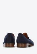 Men's suede penny loafers, navy blue, 96-M-707-6-42, Photo 4
