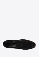 Men's suede penny loafers, black, 96-M-707-N-44, Photo 5