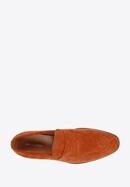 Men's suede penny loafers, brick red, 96-M-707-N-44, Photo 5