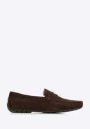 Men's suede penny loafers, dark brown, 94-M-500-5-44, Photo 1