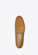 Men's suede penny loafers, brown, 94-M-500-5-44, Photo 4