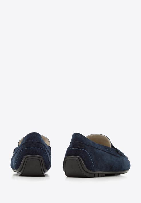 Men's suede penny loafers, navy blue, 94-M-500-5-42, Photo 5