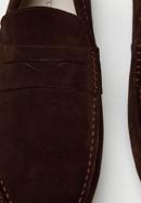 Men's suede penny loafers, dark brown, 94-M-500-4-40, Photo 7