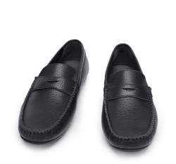 Men's leather penny loafers, black, 94-M-903-1-42, Photo 1
