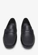 Men's leather penny loafers, black, 94-M-903-5-41, Photo 3