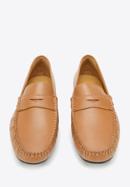 Men's leather penny loafers, brown, 94-M-903-N-42, Photo 3