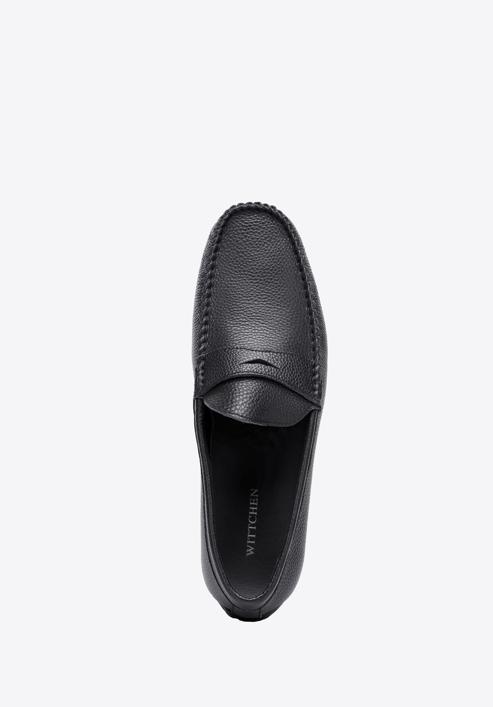 Men's leather penny loafers, black, 94-M-903-5-41, Photo 4