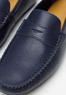 Men's leather penny loafers, navy blue, 94-M-903-N-40, Photo 7