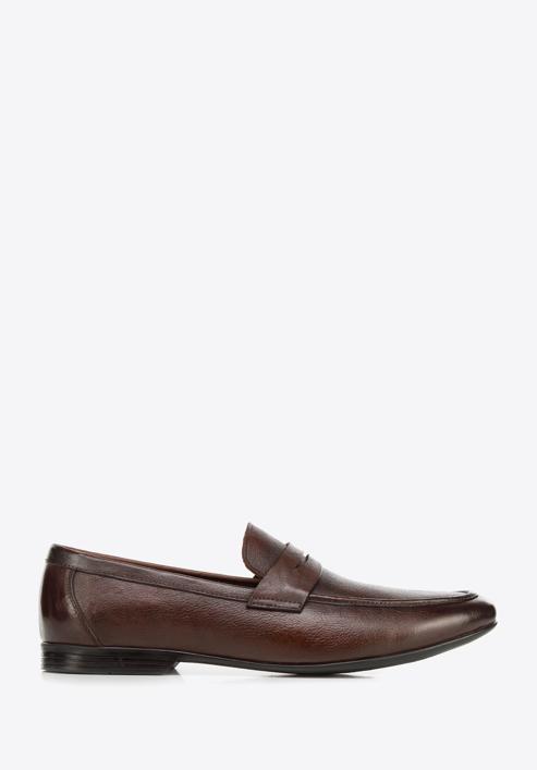 Men's leather penny loafers, dark brown, 94-M-504-1-41, Photo 1