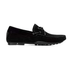 Men's suede driver loafers, black, 92-M-903-Z-39, Photo 1
