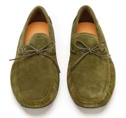 Men's suede driver loafers, olive, 92-M-903-Z-39, Photo 1