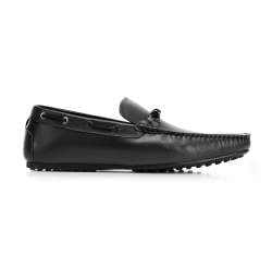 Men's leather driver loafers, black, 92-M-921-1-40, Photo 1