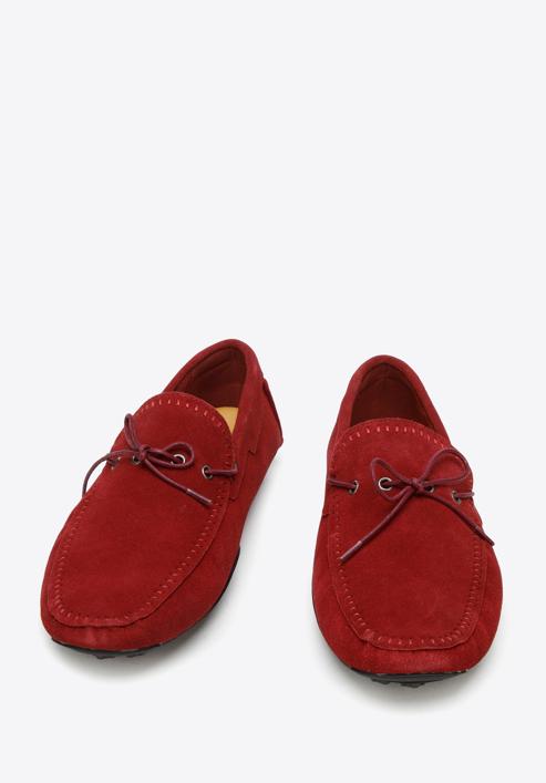 Men's suede driver loafers, red, 94-M-904-3-45, Photo 2
