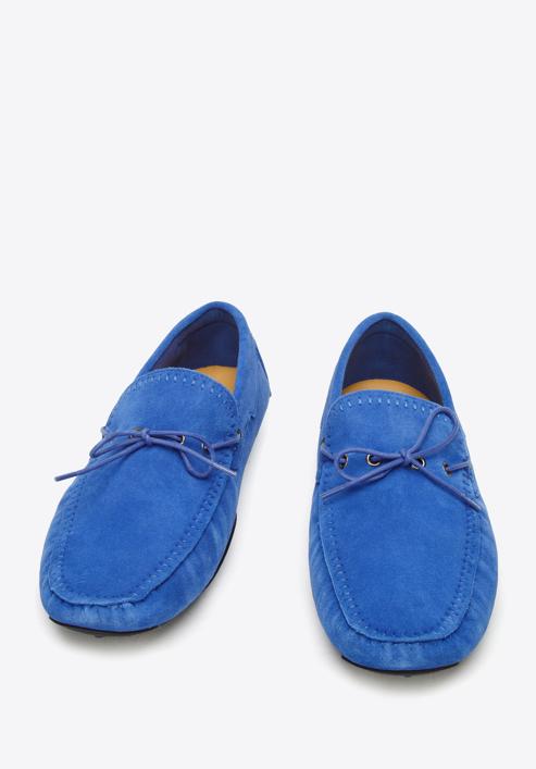 Men's suede driver loafers, blue, 94-M-904-3-40, Photo 2