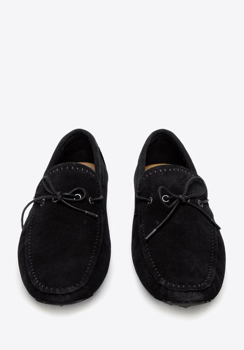 Men's suede driver loafers, black, 94-M-904-7-41, Photo 3